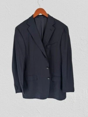 Blazer Ermenegildo Zegna Trofeo Lana Seda Azul Oscuro Pata de Gallo Talla 52R Foto 1 de 4