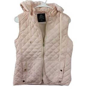 Louise Paris Girls Hooded Vest Size MEDIUM, Faux Fur, Snap Pockets, Zip Closures - Picture 1 of 8