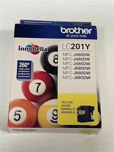Genuine Brother LC201Y Standard Yield Yellow Ink Cartridge New Seal - Picture 1 of 4