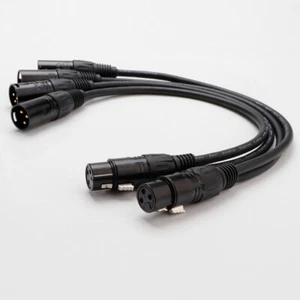 1~10PCS 3Pin XLR Female Jack to Dual Male Plug Y Splitter Mic DJ Cables Adaptor - Picture 1 of 11