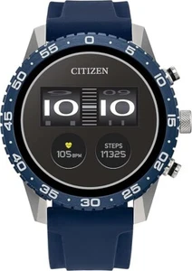 Citizen CZ Smart Touchscreen Blue Silicone Smart Watch 44MM MX1018-06X - Picture 1 of 3