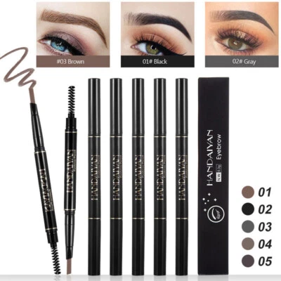 2 IN 1 Wasserfest Zeichnung Augenbrauen Eyeliner Augenbrauen Stift Make-Up N  ♩ - Bild 1 von 4