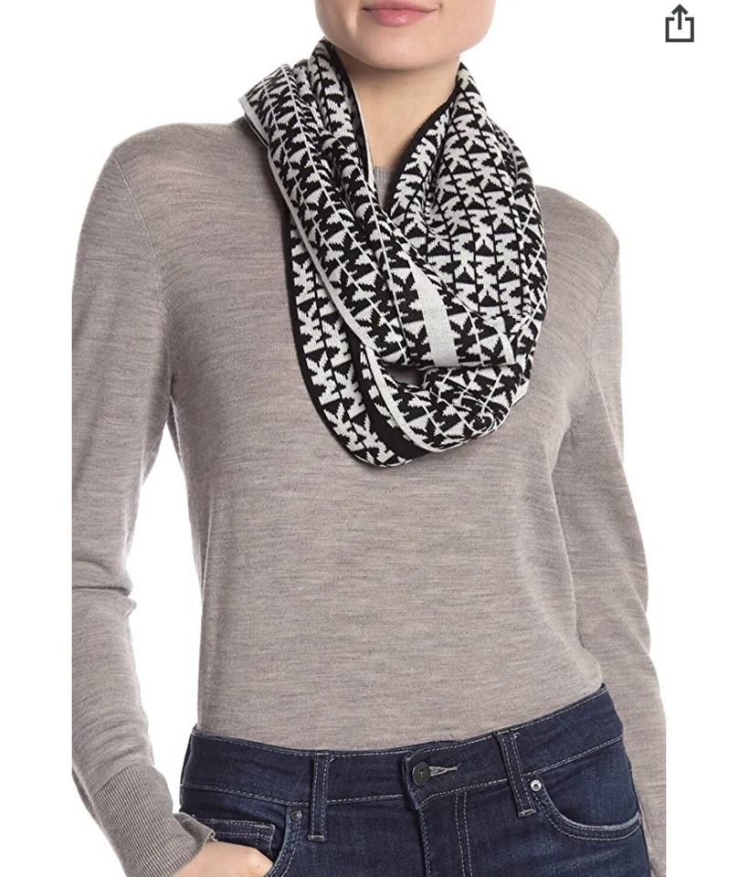 MICHAEL KORS WINTER SCARF MK LOGO INFINITY WOMENS - Image 1 of 1