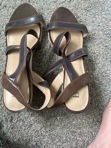 2,5"" Absatz ca. Boston Design 10M Schuh Espiadille Keilriemen braun - Bild 1 von 5