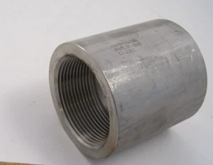 ISE 2-1/2" 316 Stainless Steel Coupling (FNPT) 2-1/2" x 2-1/2" - SA182F316/316L - Picture 1 of 8