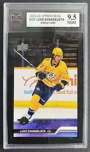 2023-24 UPPER DECK YOUNG GUNS LUKE EVANGELISTA ROOKIE - #221 KSA 9.5 NGM
