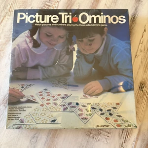Quadro Tri-Ominos Gioco Pressman 1980 - NUOVO E SIGILLATO Vintage, Raro - Foto 1 di 10