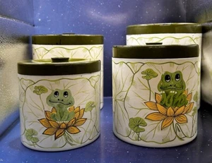 Vintage 1976 Sears, Rehbock und Co Neil der Frosch 4er Set Melamin Kanister Set - Bild 1 von 23