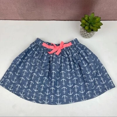Falda Náutica Carter's Azul Denim Ancla Niña Talla 6 Foto 1 de 4