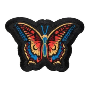 Rainbow & Black Butterfly Patch, Ladies Biker Patches - Picture 1 of 3