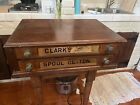 Antique Thread Spool  Cabinet  Counter Display 2 Drawers