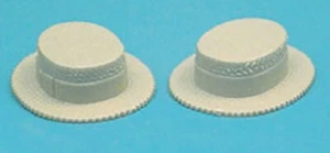 Dollhouse Miniature Set of Two Straw Hats -- 1:12 Scale - Picture 1 of 1