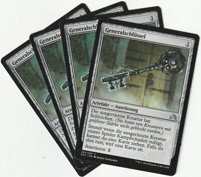 ✪ 4 MAGIC The Gathering GENERALSCHLÜSSEL Artifact PLAYSET SOI/DE NM/EX - Bild 1 von 2