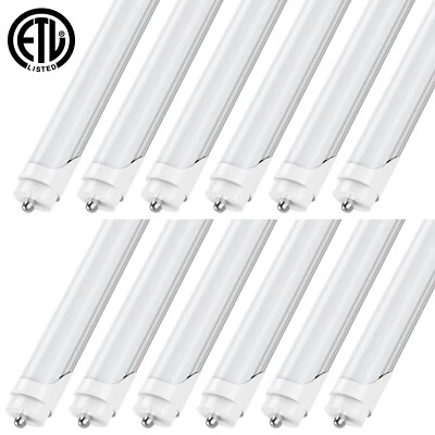 Bombillas de tubo LED 8 FT 45W 6000K T8 FA8 de un solo pin tienda techo garaje lámparas Foto 1 de 4