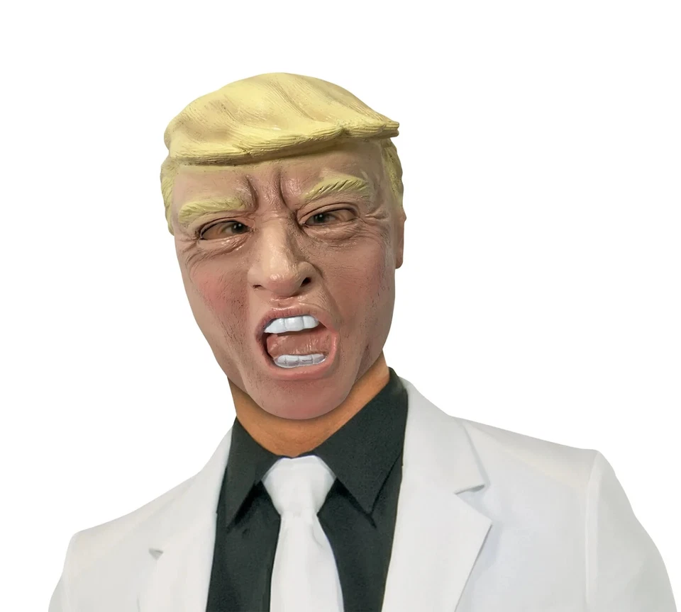 Adult Rubber Donald Trump Face Mask Celebrity President Fancy Dress Outfit - Image 1 of 1