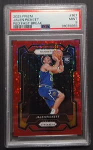 2023 Prizm Jalen Pickett RC Red Fast Break Prizm #ed 060/100 PSA 9 - Picture 1 of 2