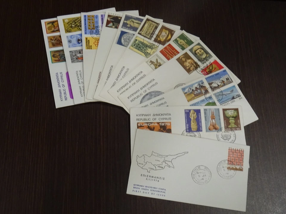 Cyprus 1976 Full Year Set FDC VF - Image 1 of 1