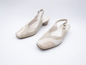 Gabor Sandalias de Mujer Zapatos Tacón Cuero Gris Gr.38.5EU Art.1844-80