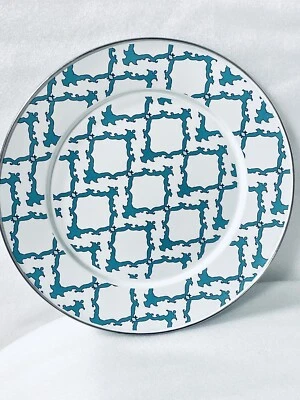 Golden Rabbit Enamelware Laura Fair green Plate 12 1/2” FLAW Scratch - Image 1 of 4