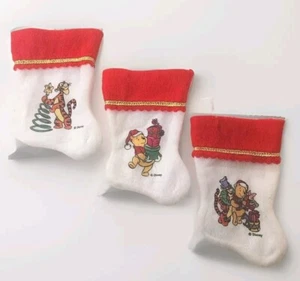 Disney Winnie The Pooh Tigger Tiger Piglet Christmas Miniature Stocking Set 3 - Picture 1 of 8