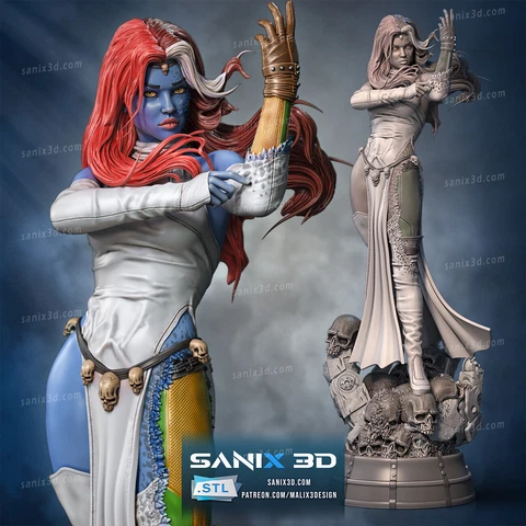 Mystique 3d printed model - X-Men 3D figure - 1/6 1/10 scale Cover