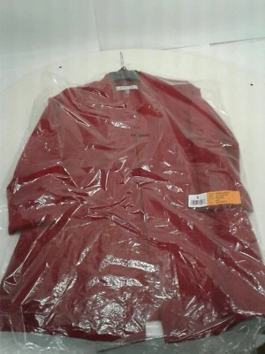 Cárdigan para mujer Kasper manga 3/4 lana hervida liso rojo fuego XL, L, S Foto 1 de 4
