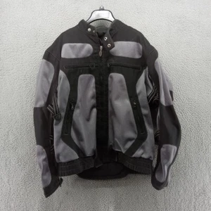 Triumph Motorcycle Jacket Mens 46 XL Black Gray Padded Riding Chopper Rugged - Picture 1 of 10