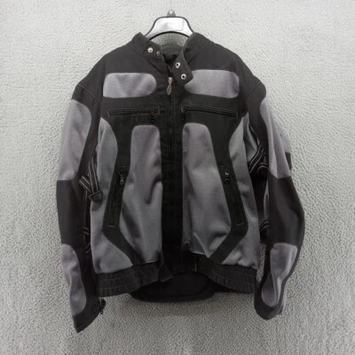 Triumph Motorcycle Jacket Mens 46 XL Black Gray Padded Riding Chopper Rugged - Image 1 of 4