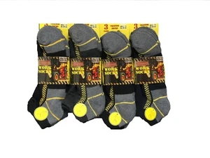 12 x ultimative Arbeit Sneaker Socken für Herren mit verstärkter Ferse und Zehen Größe UK 6-11 - Bild 1 von 2