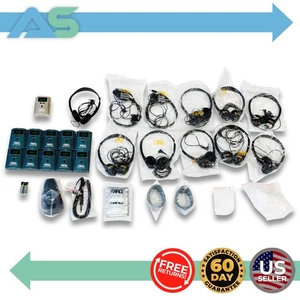 ARG 72MHz Wireless Audio Kit - 1 Transmitter, 10 Receivers, 11 Headphones w Case - Picture 1 of 8