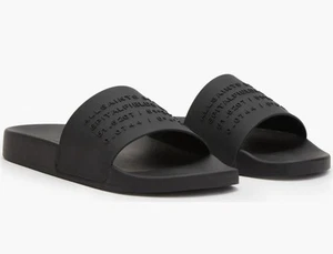 Allsaints Renegade Slide Sandal / All Black / Men’s Size 8 / EU 41 - Picture 1 of 13