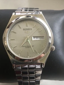 Senkq Mens Watch NEW BATTERY - Picture 1 of 7
