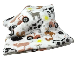 PARENTS CHOICE Baby Blanket Farm Animals Theme Tractor Cow Chicken Goat Sheep - Picture 1 of 6