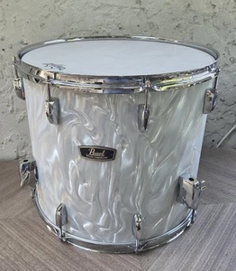 Vintage 70er Jahre Perlenholz Fiberglas 16x12 Bodentom Trommel - Bild 1 von 9