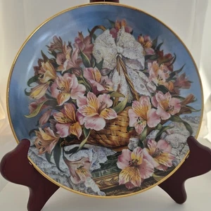 Franklin Mint Gracia Alstroemeria Teller Katherine Austen Ltd Ed 8" 🌸👑 - Bild 1 von 6