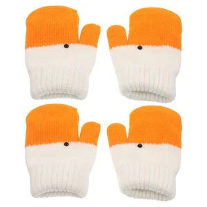  2 Pairs Thermal Mittens Anti-slip Snow Mitts Hand Warming Gloves - Picture 1 of 12