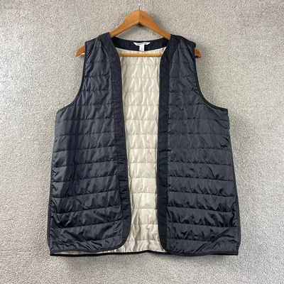 Country Road Vest Quilted Puffer Sleeveless Black Beige Reversible M Gilet - Image 1 of 4