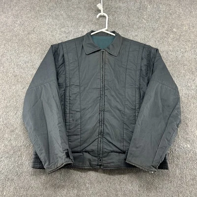 Jaqueta masculina vintage Yves Saint Laurent 40 preta verde bombardeiro reversível anos 80 anos 90 - Imagem 1 de 4