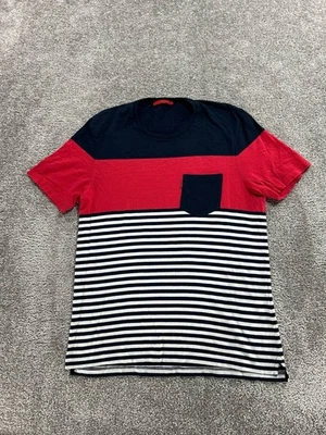 Carolina Herrera Shirt Mens Medium Blue Red White Cotton Pullover - Image 1 of 4