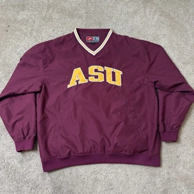 Vintage Pro Player ASU Sun Devils Windbreaker Pullover Men's Size Large Maroon - Image 1 of 4