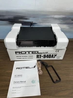 Sintonizador estéreo AM/FM Rotel RT-940AX y manual como está leer descripción Foto 1 de 4
