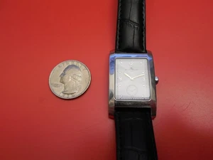 BAUME MERCIER SOLID STAINLESS STEEL 24MM MEN MID SIZE HAMPTON DRESS SUB SECOND - Picture 1 of 7
