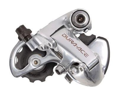 Câmbio traseiro Shimano Dura-Ace RD-7700 9 velocidades bicicleta de estrada gaiola curta vintage - Imagem 1 de 4