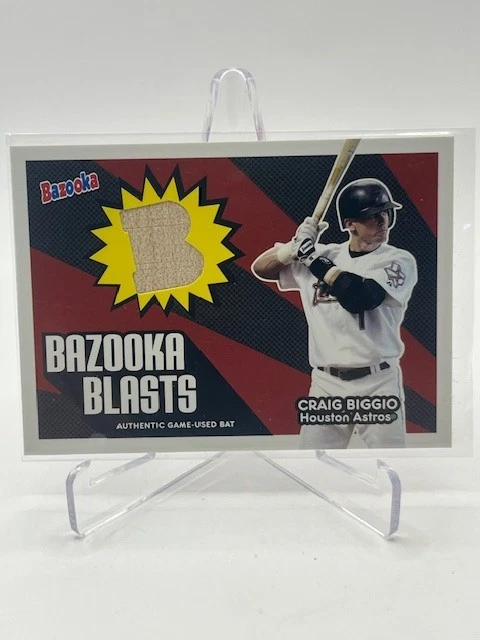 2005 TOPPS BAZOOKA CRAIG BIGGIO BAZOOKA BLASTS GU BAT RELIC HOF - Image 1 of 1
