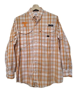 Columbia Omni-Shade PFG Knopfleiste Herren Größe Small orange TN Vols Fußball Fisch - Bild 1 von 9
