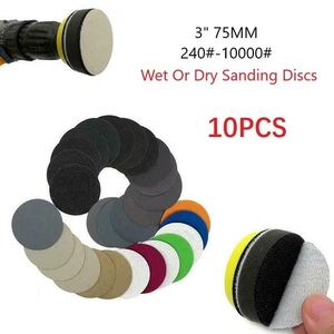 New Sanding Discs Sanding Discs Sandpaper Wet Or Dry Wet/Dry 10PCS 3 Inch - Picture 1 of 86