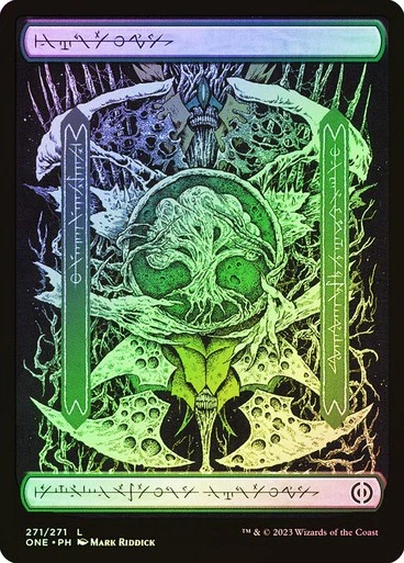 MTG FOREST (271) PHYREXIAN FULL ART FOIL Phyrexia: All Will Be One NM - Image 1 of 1