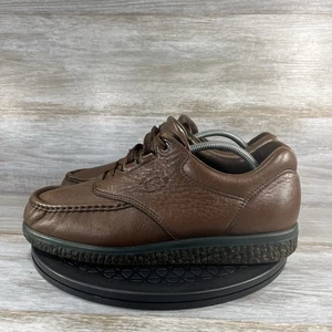 SAS Mens PATHFINDER Handcrafted Brown Tumbled Leather Shoes Size 10.5 W - Picture 1 of 8