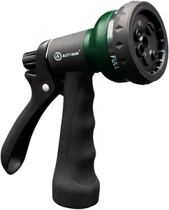 Automan-Garden-Hose-Nozzle, ABS Water Spray Nozzle with 7 Adjustable Watering Pa - Picture 1 of 12