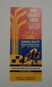2001 NHL Draft Ticket Autographed by Andreas Holmqvist (Drafted by T.B.Lightning - Picture 1 of 1